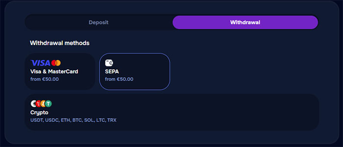 Withdraw money from Wizardo casino